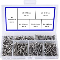 M3 304 Esquina Exterior Perno Hexagonal de Acero Inoxidable Juego de Tornillos Industria de La Maquinaria- Tornillos…
